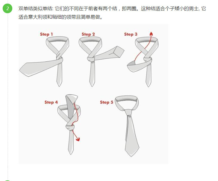 领带打法图解：各种领带打法图片(2)(点击浏览下一张趣图)