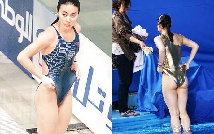 游泳运动员刮毛图片 女运动员尴尬瞬间图片(点击浏览下一张趣图)
