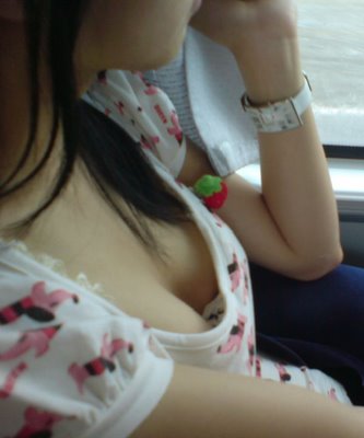 夏天美女不喜欢穿内裤图片欣赏：公交上女人忘穿内裤(2)(点击浏览下一张趣图)