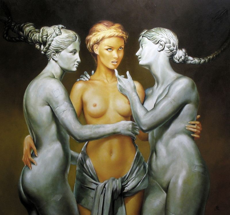 人体油画欣赏：赤裸裸的美奈子(6)(点击浏览下一张趣图)