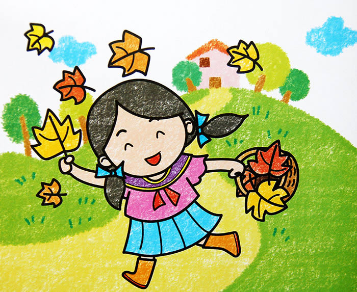 秋天的图片儿童画(3)(点击浏览下一张趣图)