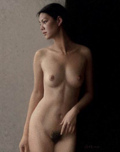 冷军油画作品欣赏：大师裸体油画 中国写实油画图片(4)(点击浏览下一张趣图)