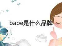 bape是什么品牌