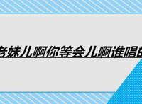 老妹儿啊你等会儿啊谁唱的