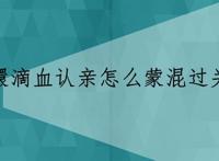 甄嬛滴血认亲怎么蒙混过关的