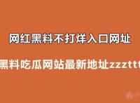 网红黑料不打烊入口网址，黑料吃瓜网站最新地址zzzttt