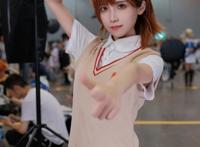 长发炮姐真人照片，炮姐御坂美琴cosplay