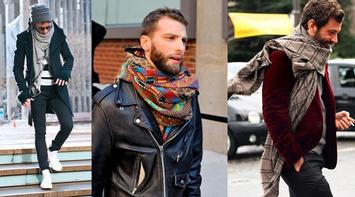 型男围巾的各种围法