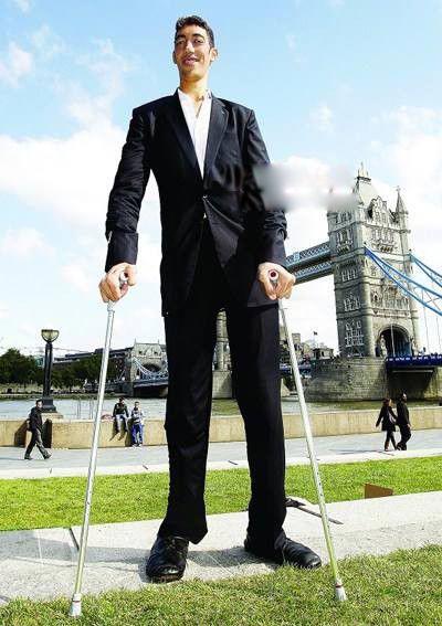 苏尔坦·科森有多高 世界上最矮的人和最高的人的合影