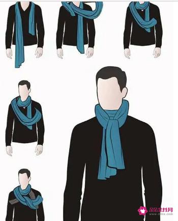 男士围围巾的方法