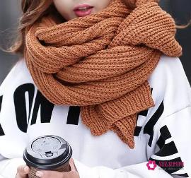 韩式系围巾的方法图解