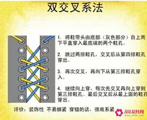 运动鞋鞋带的24种系法图解