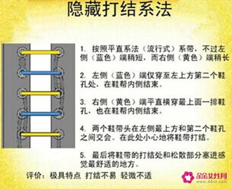 运动鞋鞋带的24种系法图解