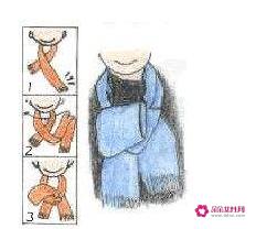 男士围巾的戴法