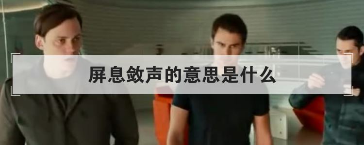 屏息敛声的意思是什么