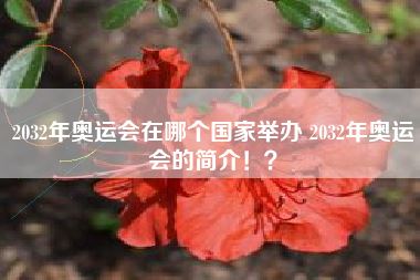 2032年奥运会在哪个国家举办 2032年奥运会的简介！？