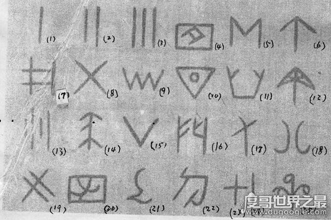 中国最早的文字，距今已有8000多年(比甲骨文还要早4000多年)