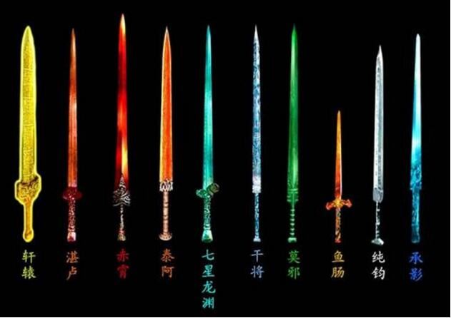 中国古代十大名剑现存几把，现存2把(干将剑和纯钧剑)