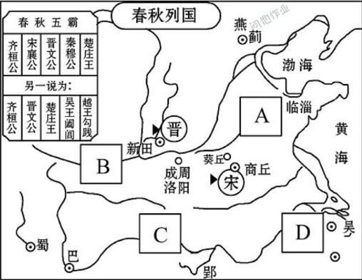 历史上的春秋五霸是谁，齐桓公与晋文公绝对是(有7个版本)