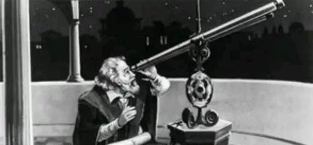世界上第一台望远镜，发明于1694年的伽利略望远镜（观测月球）