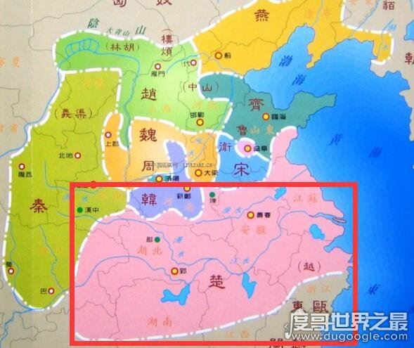 楚国是现在的哪里？整个长江中下游流域(面积150万公里)