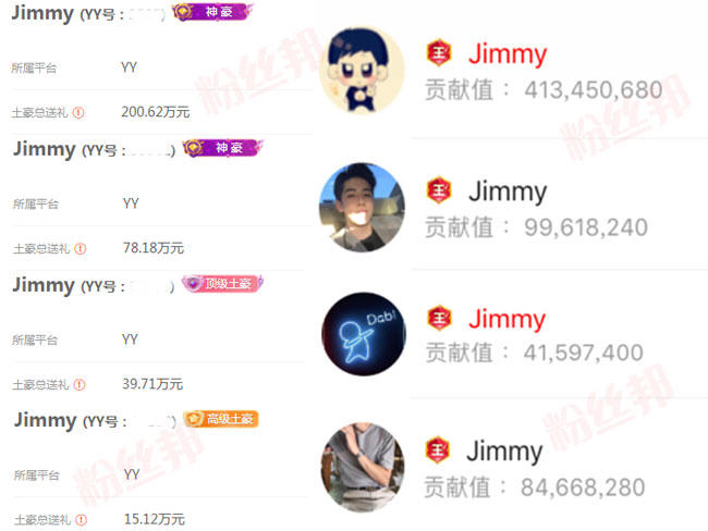 YY神豪“Jimmy”个人资料，YY吉米哥真实身份，与小海豚兰梦莎事件