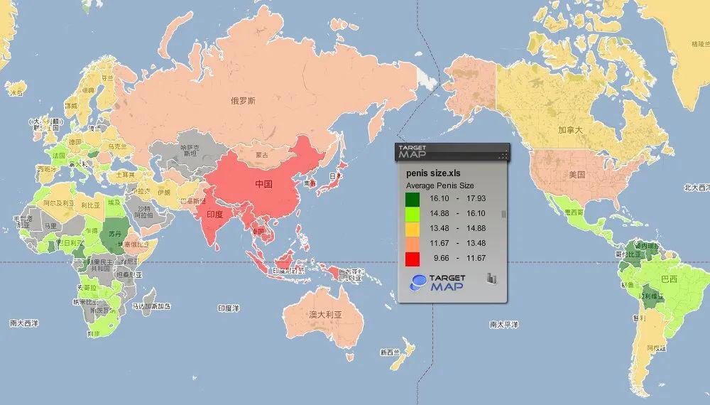 亚洲人平均长度：9.66-13.48cm